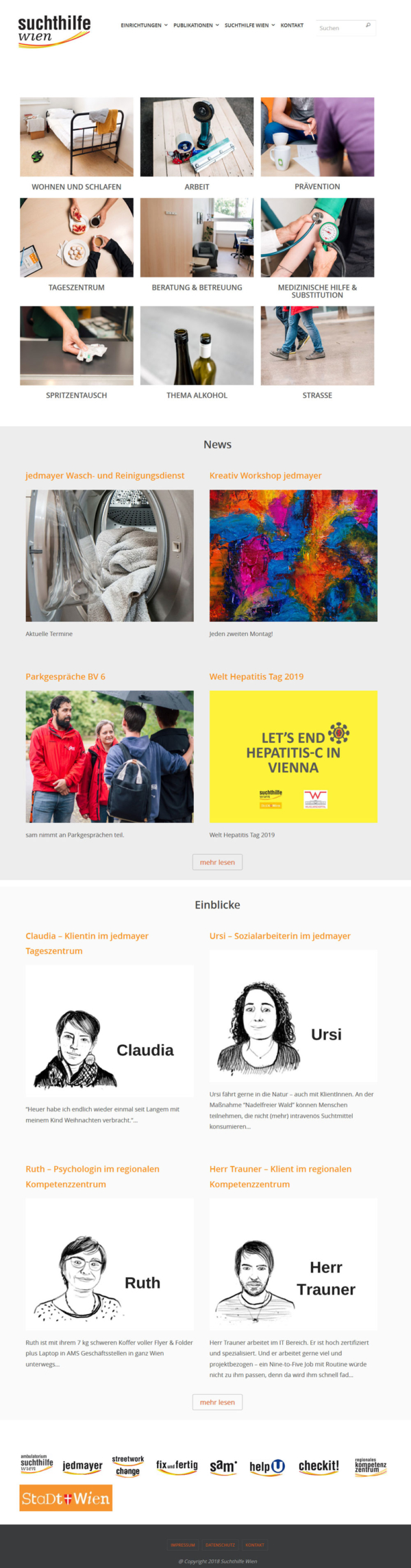 Wordpress Websites Suchthilfe Wien