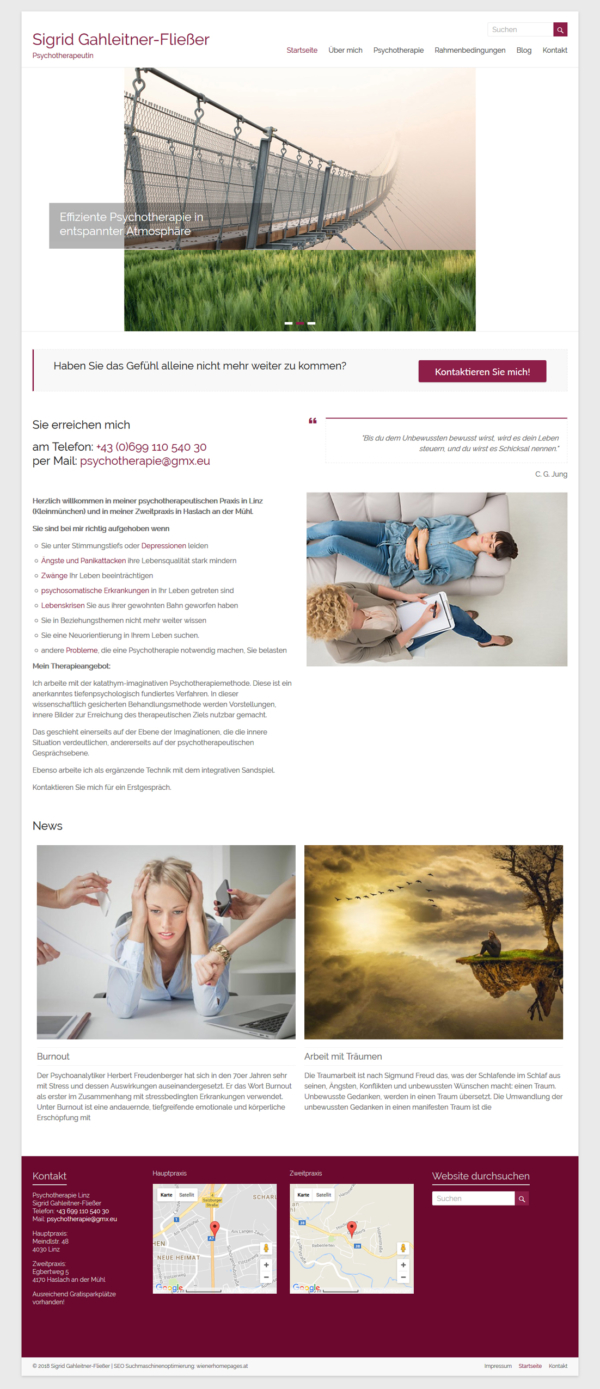 webdesign linz psychotherapeutin