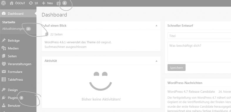 wordpress-updates Zur WordPress Programmierung erhalten unsere Kunden im Zuge unserer Wartungspakete und Betreuungen ein Mehr an Sicherheit für Ihren Webauftritt. Wir kümmern uns um alle Updates, sichern Dateien / Datenbank und archivieren die gezogenen Backups. Im Falle eines Crash Ihrer WordPress Installation ist Ihre Seite damit in kurzer Zeit wieder online.