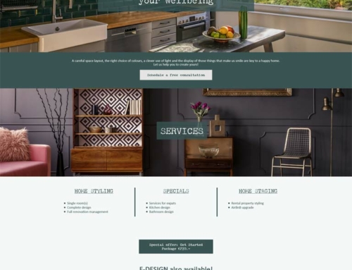 Website für das Wiener Interieur-Design Startup „nine44“