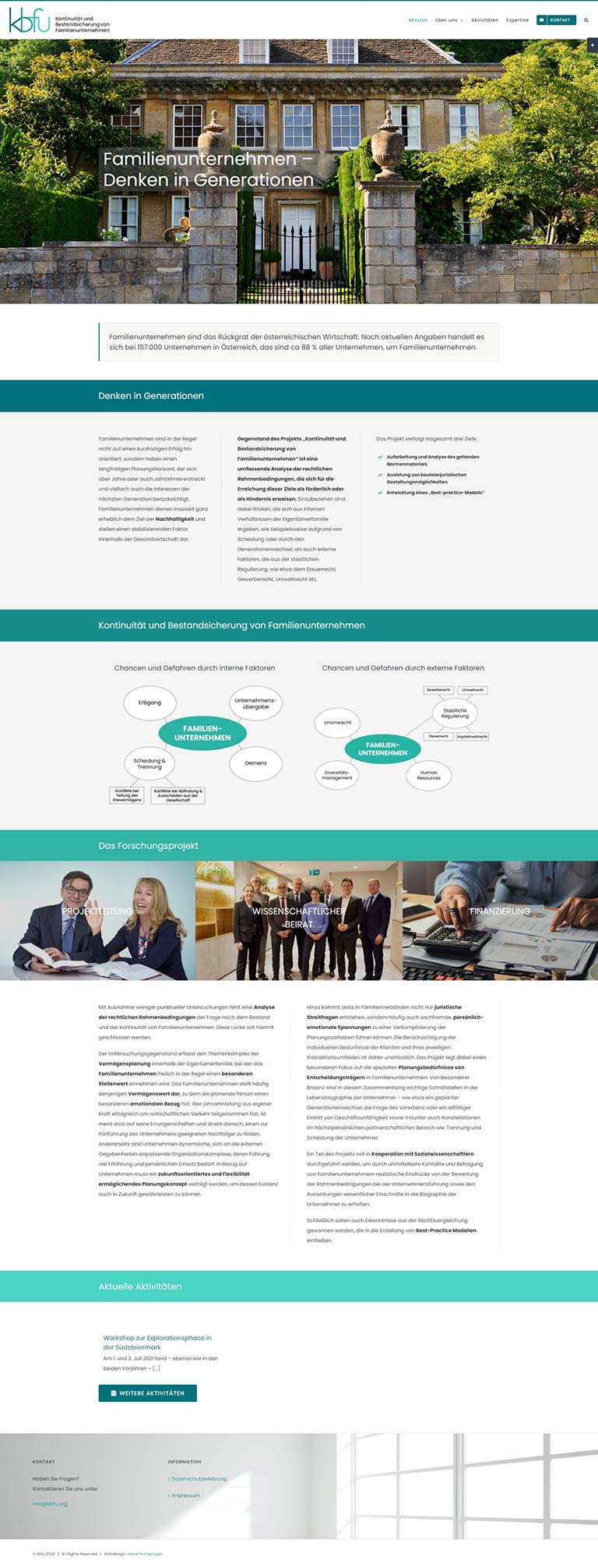 Homepage für den Wissenschaftsverein Privatrecht (KBFU)